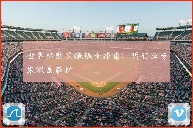 世界杯购买赚钱全指南:听行业专家深度解析